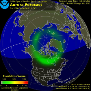 Current Northern hemispheric power input map