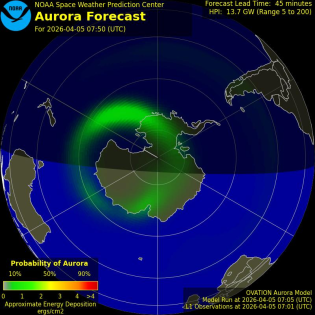Current Southern hemispheric power input map