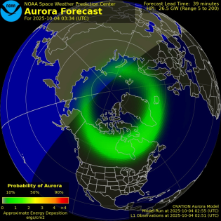 Current Northern hemispheric power input map