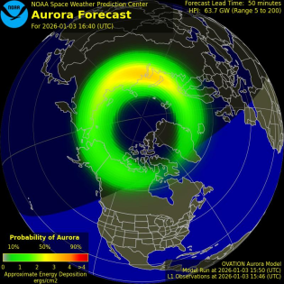 Current Northern hemispheric power input map