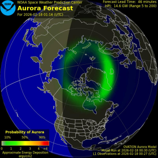 Current Northern hemispheric power input map