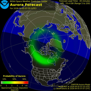 Current Northern hemispheric power input map