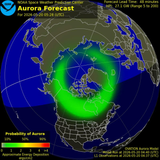 Current Northern hemispheric power input map