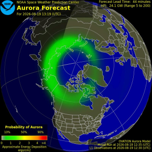 Current Northern hemispheric power input map