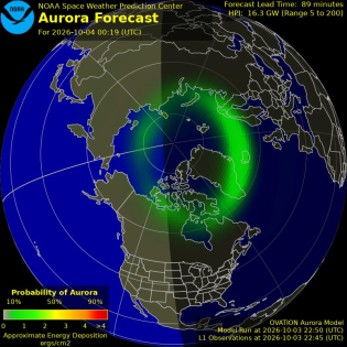 Current Northern hemispheric power input map